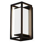 Уличный настенный светильник прямоугольный с чёрной рамкой Высота 35 см Geometric Glow варинант исполнения - 1 | Loft Concept в Брянске