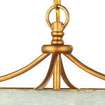 Подвесной светильник с каскадом из стеклянных декоративных элементов на золотом каркасе Shining Sea Glass варинант исполнения - 2 | Loft Concept в Брянске