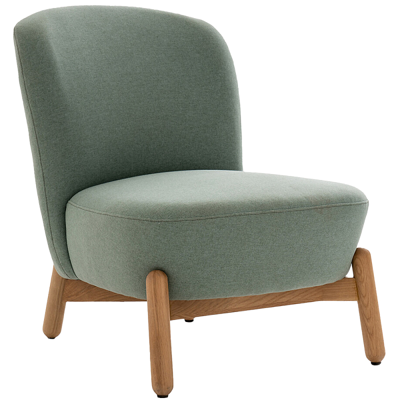 Кресло на деревянных ножках Olguin Green Chair Зеленый шалфей Древесина Кресло на деревянных ножках Olguin Green Chair Зеленый шалфей Древесина в Брянске | Loft Concept