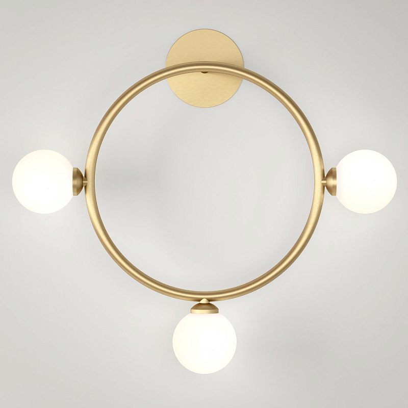 Бра Areti Circle Wall Золотой Белый Бра Areti Circle Wall Золотой Белый в Брянске | Loft Concept