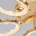 Потолочная люстра с 5-ю светодиодными лампами с золотистым каркасом Ring of Fire варинант исполнения - 3 | Loft Concept в Брянске