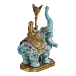 Подсвечник в виде слона из фарфора с бронзовыми элементами Elephant in the Garden of Eden варинант исполнения - 3 | Loft Concept в Брянске