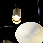 Потолочный светильник с 8-ю цилиндрическими плафонами цвета латунь TRIBES CHANDELIER варинант исполнения - 5 | Loft Concept в Брянске