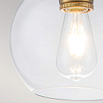 Подвесной светильник латунного цвета с прозрачным стеклянным плафоном Feiss варинант исполнения - 8 | Loft Concept в Брянске