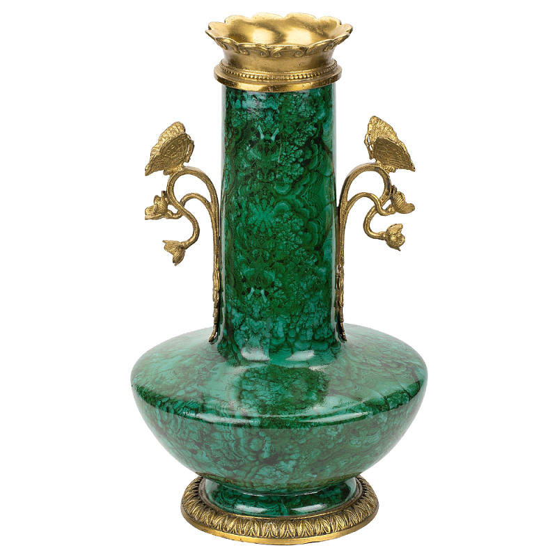 Фарфоровая ваза с малахитовым узором MALACHITE Зеленый Бронза Фарфоровая ваза с малахитовым узором MALACHITE Зеленый Бронза в Брянске | Loft Concept