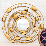 Зеркало в круглой раме украшенной раковинами с жемчугом Pearl in the Gleam варинант исполнения - 2 | Loft Concept в Брянске