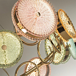 Люстра с плафонами из разноцветного стекла Glass Peonies варинант исполнения - 4 | Loft Concept в Брянске