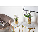 Столик дизайнерский Beige marble варинант исполнения - 3 | Loft Concept в Брянске