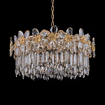 Люстра круглая с декоративными элементами в виде крупных хрустальных цветов Palace Gardens варинант исполнения - 2 | Loft Concept в Брянске