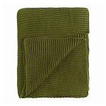 Плед из хлопка жемчужной вязки оливкового цвета Waffle Comfort варинант исполнения - 1 | Loft Concept в Брянске