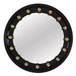 Зеркало черное с круглыми золотыми декоративными элементами Prince of the Church варинант исполнения - 1 | Loft Concept в Брянске
