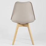 Стул с основой из пластика и мягким сиденьем Arvika Beige варинант исполнения - 4 | Loft Concept в Брянске