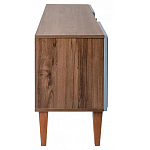 ТВ-тумба серая из массива бука с 2-мя дверками и ящиком Wenge Light варинант исполнения - 3 | Loft Concept в Брянске