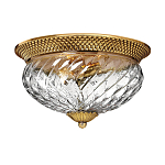 Потолочный светильник цвета латунь с прозрачным рифленым плафоном в форме чаши Hinkley варинант исполнения - 1 | Loft Concept в Брянске