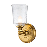 Бра для ванных комнат с прозрачным плафоном из стекла с пузырьками на основании цвета латунь Feiss варинант исполнения - 1 | Loft Concept в Брянске