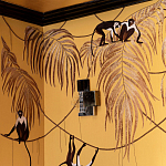 Обои с вышивкой ручной работы Étienne Original colourway on wool sateen варинант исполнения - 6 | Loft Concept в Брянске