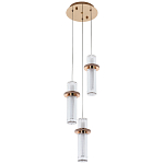 Подвесной светильник золото Trio Odile Acrylic Tube Hanging Lamp Gold варинант исполнения - 3 | Loft Concept в Брянске