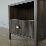 Прикроватная тумбочка с полкой Elsa Dreams Walnut  варинант исполнения - 3 | Loft Concept в Брянске