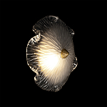 Бра в форме прозрачного стеклянного цветка с рельефной текстурой Textured Glass варинант исполнения - 2 | Loft Concept в Брянске