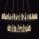 Люстра с двумя кольцами черного цвета с хрустальными элементами QUARTZ CRYSTAL варинант исполнения - 5 | Loft Concept в Брянске