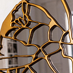 Зеркало кругле в декоративной раме золотого цвета Golden Ratio варинант исполнения - 2 | Loft Concept в Брянске