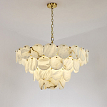 Люстра подвесная четырехъярусная с подвесками в форме дисков Cryptocrystalline Stone варинант исполнения - 7 | Loft Concept в Брянске