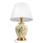 Настольная лампа бежевая с изображением птиц Slip Away варинант исполнения - 3 | Loft Concept в Брянске