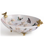 Белое фарфоровое блюдо с изображением бабочек Eden Garden варинант исполнения - 4 | Loft Concept в Брянске