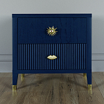 Тумба прикроватная с двумя ящиками Elsa Dreams Blue варинант исполнения - 5 | Loft Concept в Брянске