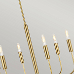 Люстра с 6-ю лампами на тонких изогнутых рожках в современном стиле Feiss варинант исполнения - 6 | Loft Concept в Брянске