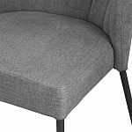 Стул серый с широкой закругленной спинкой Chair Gray Attractive варинант исполнения - 7 | Loft Concept в Брянске