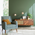 ТВ-тумба из ореха с плетеным декором Eland Wooden Wicker TV Stand варинант исполнения - 4 | Loft Concept в Брянске