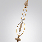 Подвесной светильник со стеклянным плафоном и декоративной вставкой из текстурного камня Tectona  варинант исполнения - 6 | Loft Concept в Брянске