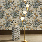 Торшер с золотым каркасом в виде стебля с листьями Inspired by Nature варинант исполнения - 4 | Loft Concept в Брянске
