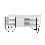 Стол журнальный прямоугольной формы с 2-мя полками белого цвета NORFOLK WHITE варинант исполнения - 1 | Loft Concept в Брянске