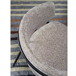 Стул полукруглый с каркасом из металла и мягким сиденьем и спинкой Soft Chenille варинант исполнения - 7 | Loft Concept в Брянске