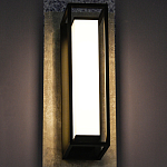 Уличный настенный светильник прямоугольный с чёрной рамкой Geometric Glow варинант исполнения - 2 | Loft Concept в Брянске