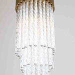 Подвесной светильник с прозрачными стеклянными подвесками и металлическим основанием Nembus варинант исполнения - 3 | Loft Concept в Брянске