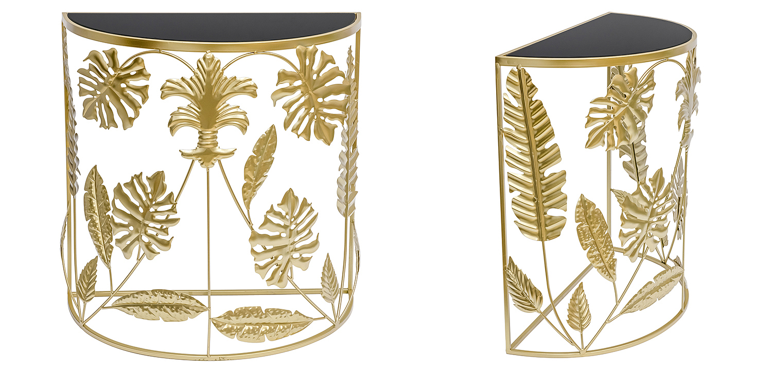 Консоль Tropical Gold Leaves Console Консоль Tropical Gold Leaves Console - Loft-Concept в Брянске