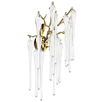 Бра с бронзовыми акцентами и прозрачными стеклянными каплями Droplet Bra варинант исполнения - 1 | Loft Concept в Брянске