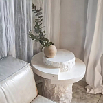 Дизайнерский журнальный стол цилиндрической формы фактурный Mylepen варинант исполнения - 3 | Loft Concept в Брянске