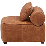 Кожаное модульное кресло коричневое без подлокотников с подушкой Coul Leather Modular Armchair варинант исполнения - 3 | Loft Concept в Брянске