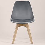 Стул с мягким велюровым сиденьем Arvika Grey варинант исполнения - 3 | Loft Concept в Брянске