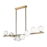 Люстра на штанге с 8-ю белыми шарообразными плафонами Bubble Chandelier варинант исполнения - 2 | Loft Concept в Брянске