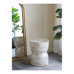 Приставной столик с мозаичным рисунком из раковин устриц Bone Inlay варинант исполнения - 5 | Loft Concept в Брянске