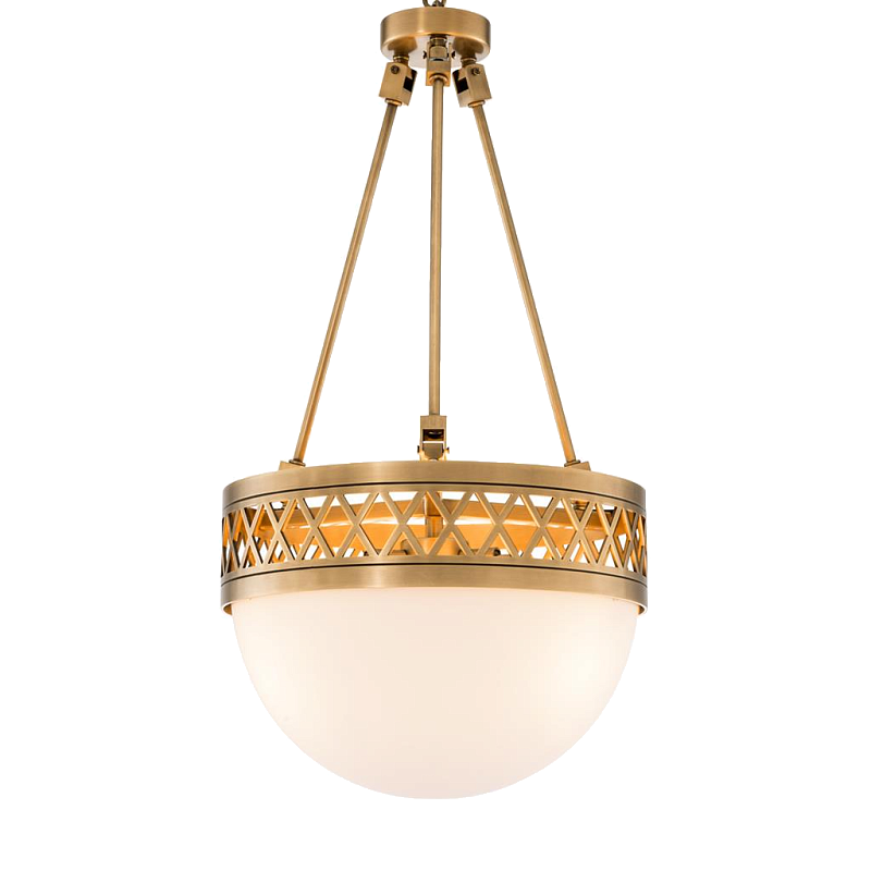 Люстра Chandelier Bistroquette Латунь Античная полированная Белый Люстра Chandelier Bistroquette Латунь Античная полированная Белый в Брянске | Loft Concept