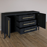 Буфет Primo с тремя ящиками и двумя фасадами Черный дуб варинант исполнения - 6 | Loft Concept в Брянске