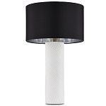 Настольная лампа с белым фактурным корпусом и черным абажуром Twisted варинант исполнения - 4 | Loft Concept в Брянске