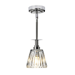 Подвесной светильник хромированного цвета с граненым прозрачным стеклянным плафоном Elstead Lighting варинант исполнения - 2 | Loft Concept в Брянске