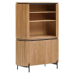 Буфет высокий из дерева манго и металла с открытыми полками и 2-мя дверцами Toinette варинант исполнения - 1 | Loft Concept в Брянске